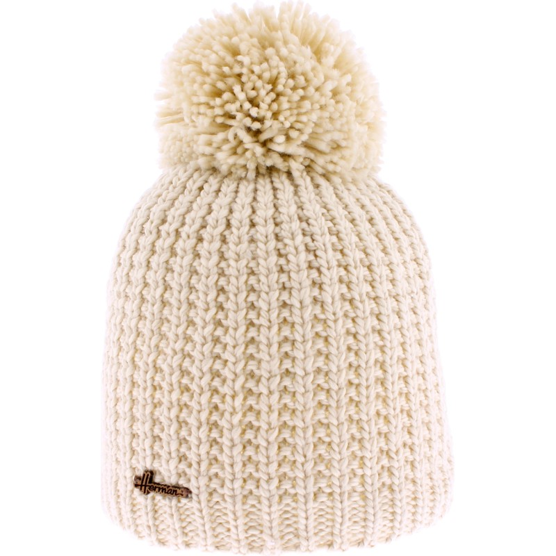 bonnet hiver pompon en maille