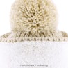 Plain adult hat knitted with 80% recycled plastic thread, with thread