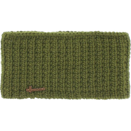 Plain adult headband knitted with 80% recycled plastic thread and line