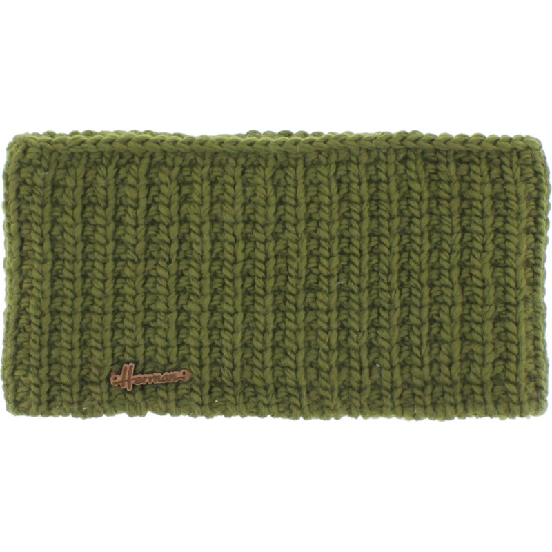 bandeau hiver herman en maille recyclée coloris vert kaki