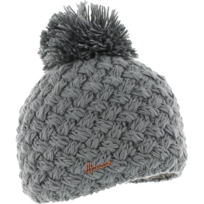 bonnet pompon en maille hiver