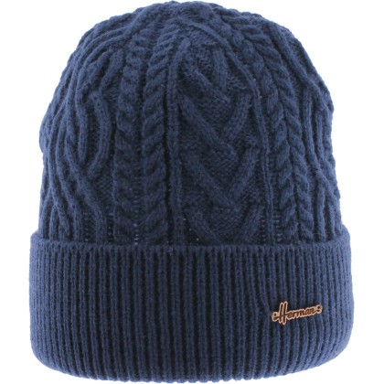 Bonnet homme torsadé uni avec revers