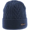 Men's plain twisted beanie with turn-up