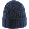 Bonnet homme torsadé uni avec revers