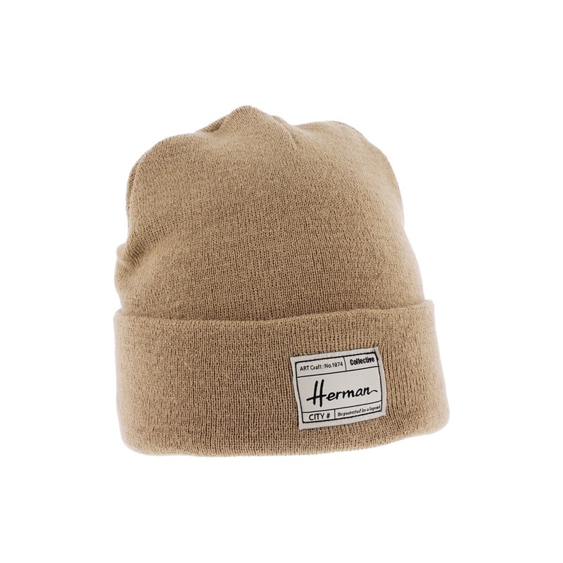 bonnet droit beige herman