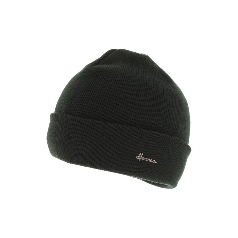 Bonnet tricot uni avec revers