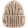 Plain chunky knit adult beanie with cuff