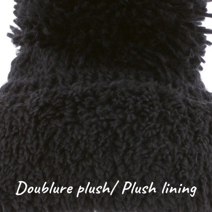 bonnet hiver doublé en plush doux