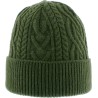 Men's plain twisted beanie with turn-up