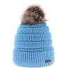 bonnet enfant pompon en maille
