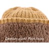 Adult hat with plain cuff knitted with 80% recycled plastic thread. Un