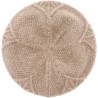 Women's beret in acrylic with a flower design on the top