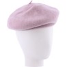 Béret uni en feutre de laine avec cordon de serrage