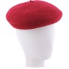 Béret uni en feutre de laine avec cordon de serrage