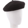 Wool felt beret, with drawstring