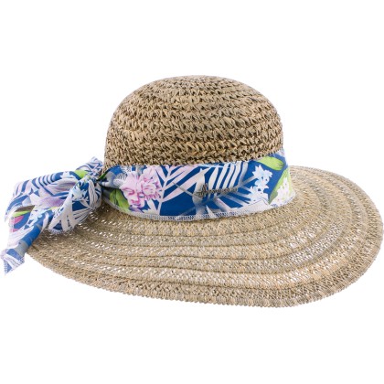 chapeau femme été avec foulard